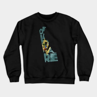 Delaware Typo Map Crewneck Sweatshirt